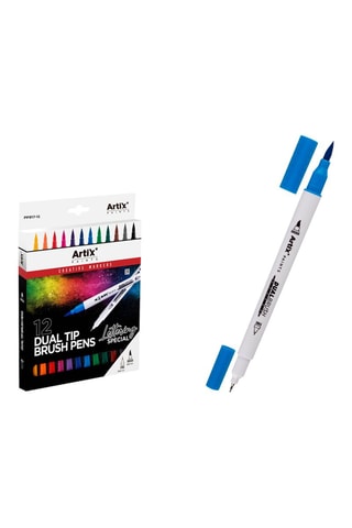 12 Markeerstiften voor Handlettering met Dubbele Punt - Multicolor
