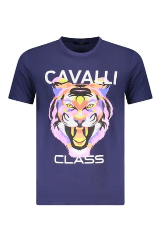 T-shirt - Bleu marine - Noir, bleu, jaune et rose