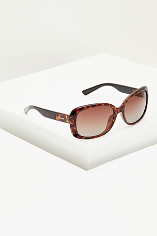 Lunettes de soleil polarisées femme - Catégorie 3 - Marron et miel - Doré, marron et noir
