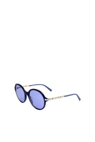 Lunettes de soleil ornées de cristaux Swaroski femme - Catégorie 2 - Swarovski - Blanc, bleu et doré