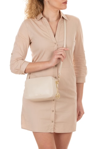 Sac bandoulière en cuir Astolfo - Beige