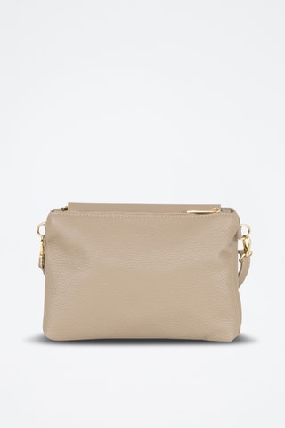 Sac bandoulière en cuir Fonzaso - Taupe