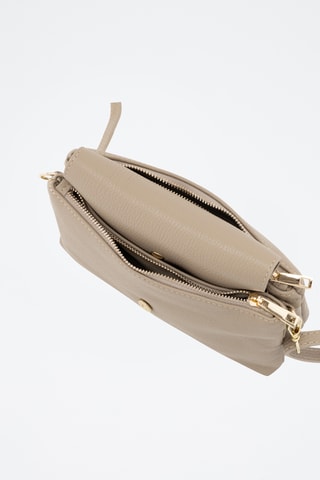 Sac bandoulière en cuir Fonzaso - Taupe