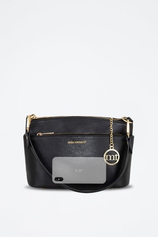 Sac bandoulière en cuir Bardolino - Noir