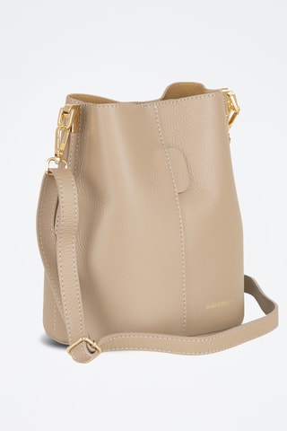 Sac seau en cuir Vepra - Taupe