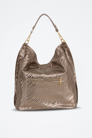 Sac porté épaule en cuir Venosta - Beige