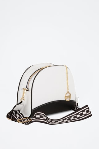 Sac bandoulière en cuir Marghera - Blanc et noir
