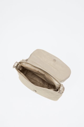 Sac bandoulière en cuir Pontida - Argenté et noir