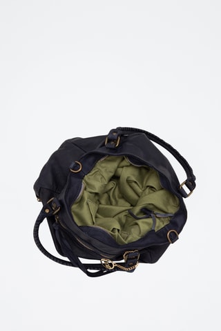 Sac cabas en cuir Comasina - Bleu marine
