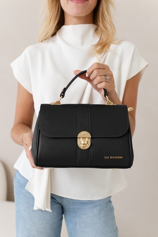 Sac à main en cuir Carsia - Noir