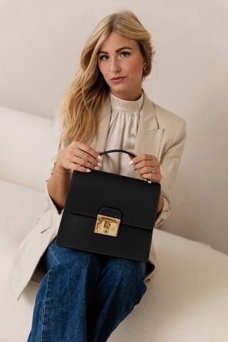 Sac à main en cuir Melacce - Noir