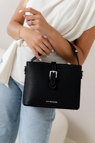 Sac à main en cuir Sinello - Noir