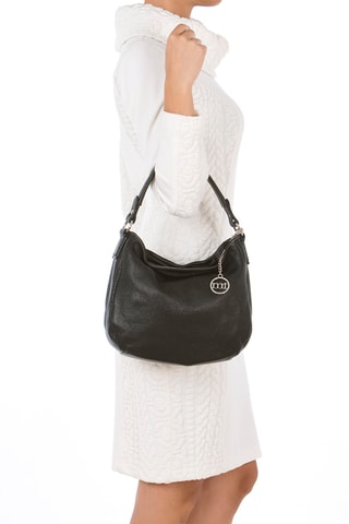 Sac porté épaule en cuir Molise - Noir