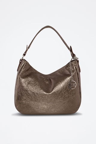 Sac porté épaule en cuir Molise - Argenté