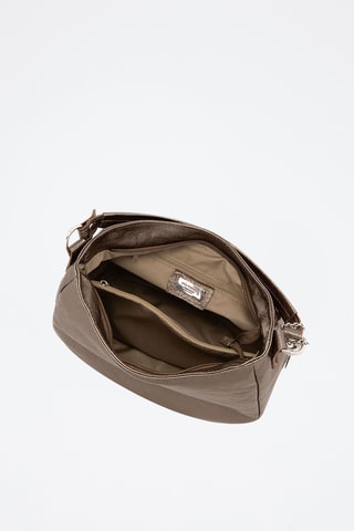 Sac porté épaule en cuir Molise - Argenté