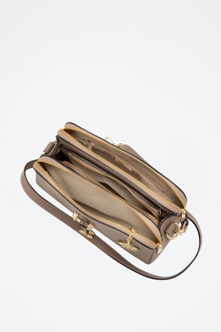 Sac bandoulière en cuir Certosa - Beige et doré