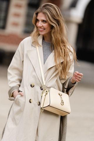 Sac bandoulière en cuir Certosa - Gris
