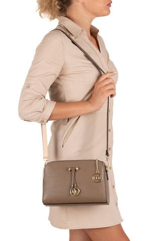 Sac bandoulière en cuir Certosa - Taupe
