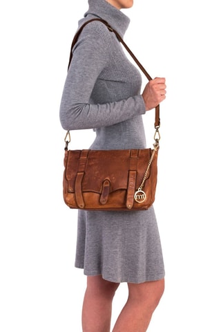 Sac bandoulière en cuir Cinisello - Marron
