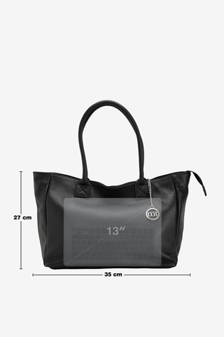 Cabas en cuir Zuara - Noir