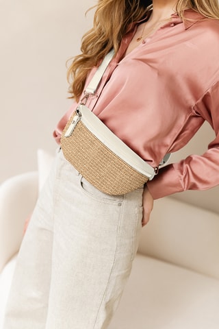 Sac banane en cuir Niccone - Beige