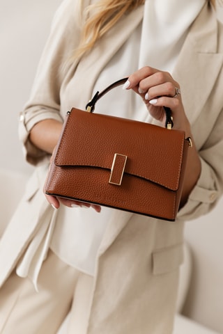 Sac à main en cuir Fegana - Marron