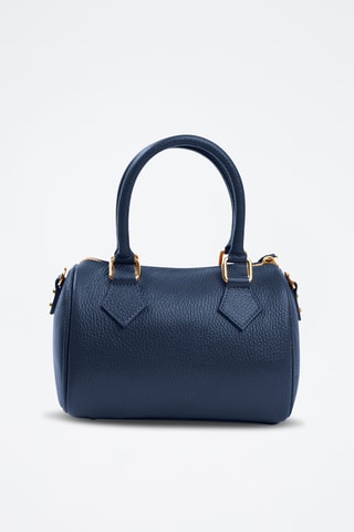 Sac bandoulière en cuir Resco - Bleu marine