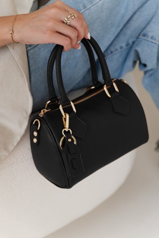 Sac bandoulière en cuir Resco - Noir