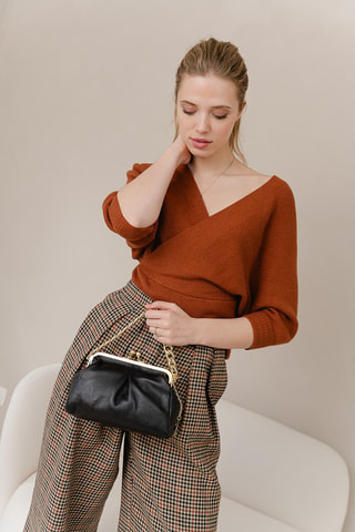 Sac bandoulière en cuir Ciane - Noir
