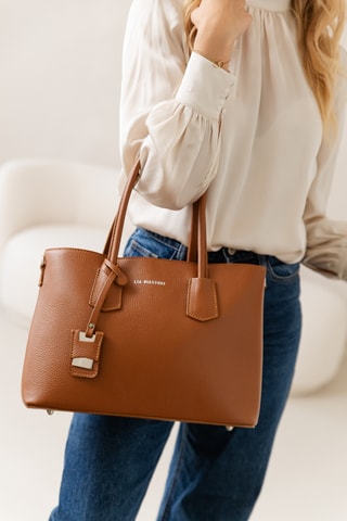 Sac à main en cuir Freddana - Marron