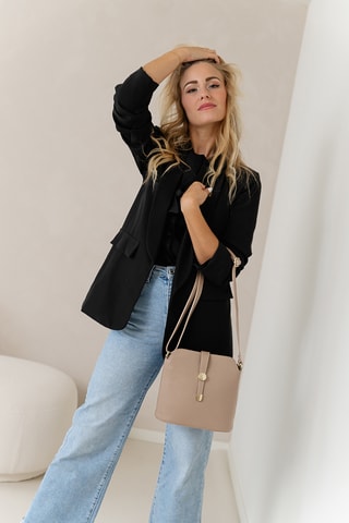 Sac bandoulière en cuir Cerfone - Beige