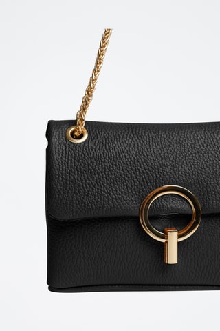 Sac porté épaule en cuir - Noir