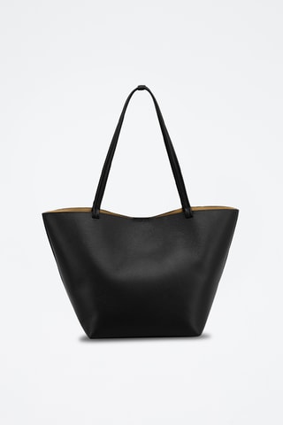 Cabas en cuir Ledro - Noir