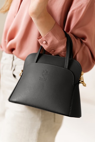Sac à main en cuir Bozzone - Noir