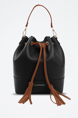 Sac seau en cuir Ancinale - Noir