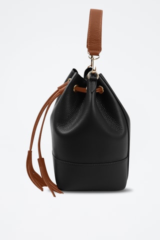 Sac seau en cuir Ancinale - Noir