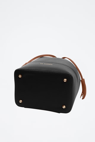 Sac seau en cuir Ancinale - Noir