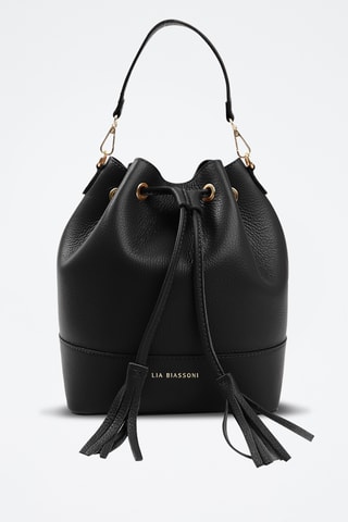 Sac seau en cuir Ancinale - Noir