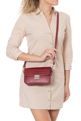 Sac bandoulière en cuir Nicito - Rouge