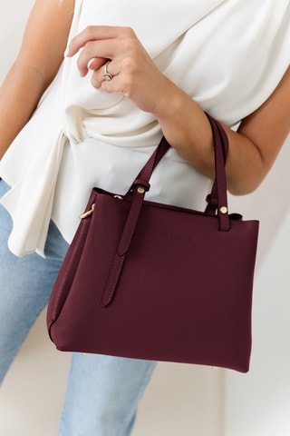 Sac à main en cuir Bardine - Bordeaux