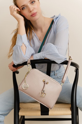 Sac bandoulière en cuir Certosa - Doré