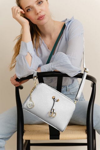 Sac bandoulière en cuir Certosa - Argenté