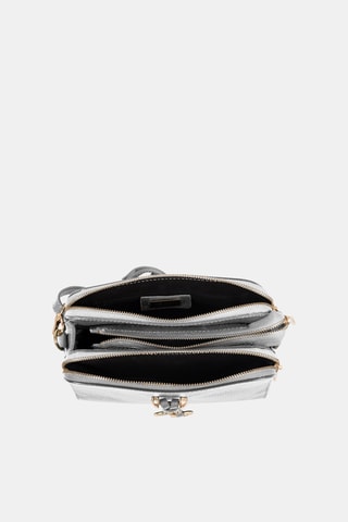 Sac bandoulière en cuir Certosa - Argenté