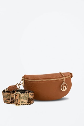 Sac bandoulière en cuir Irpino  - Marron