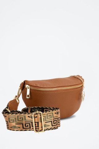 Sac bandoulière en cuir Irpino  - Marron