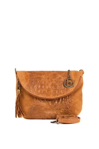 Sac bandoulière en cuir Endine - Marron