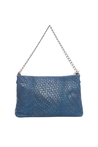 Sac bandoulière en cuir Lunigiana Noir - Bleu