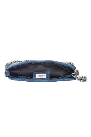 Sac bandoulière en cuir Lunigiana Noir - Bleu
