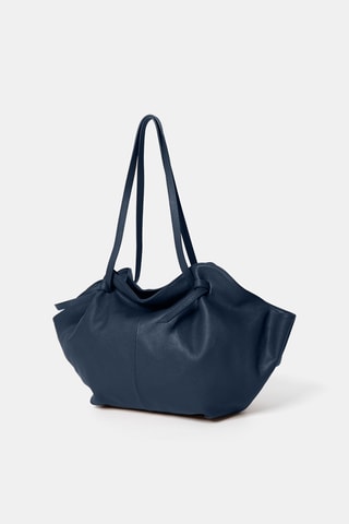 Cabas en cuir Conza - Bleu marine