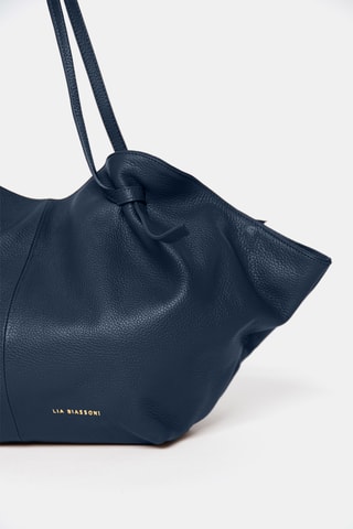 Cabas en cuir Conza - Bleu marine